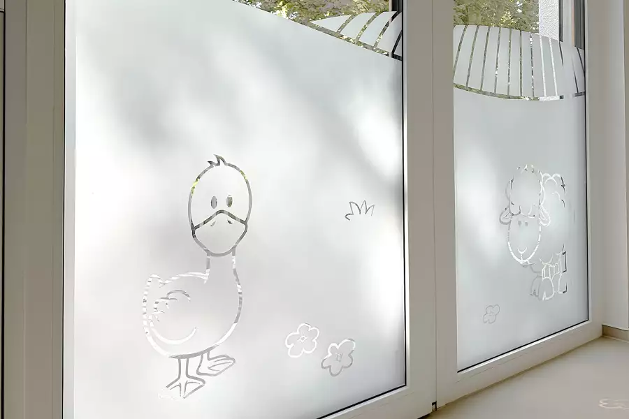 Milchglasfolierung Mainz Werbetechnik Kita Kirstein