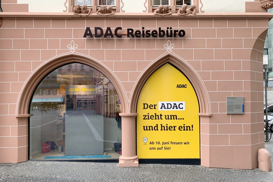 Schaufensterbeschriftung Mainz Werbetechnik ADAC